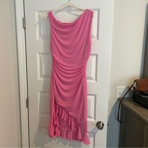Elegant Pink Sleeveless Dress